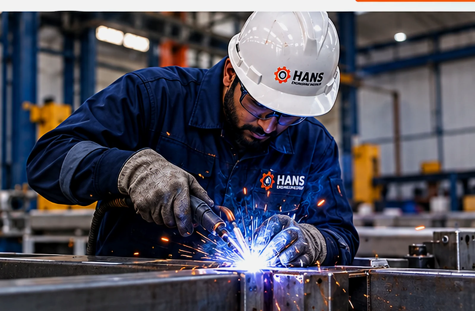 HANS Engineering technician carrying out workshop engineering work