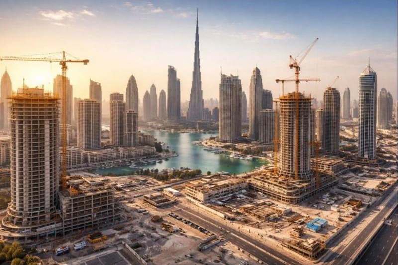 UAE construction skyline
