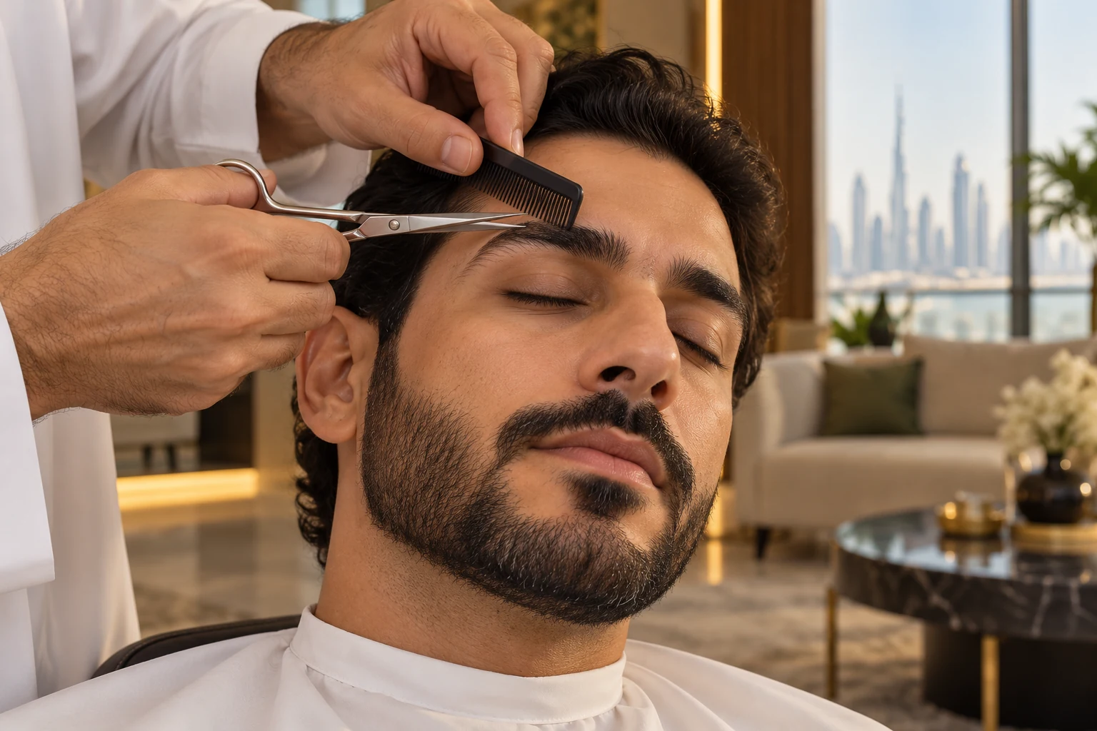 Eyebrow Trimming representative home service
