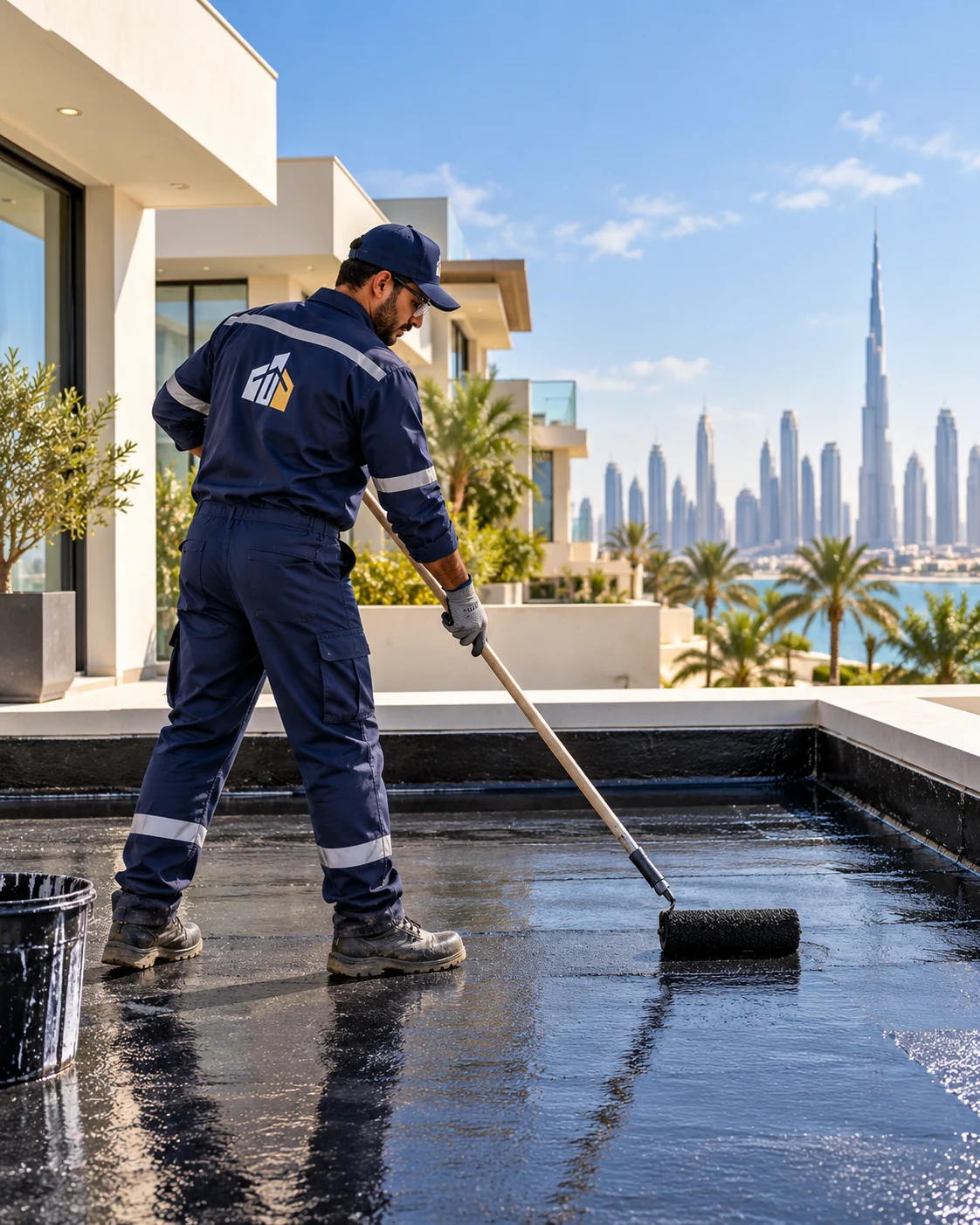 Waterproofing work on a Dubai property